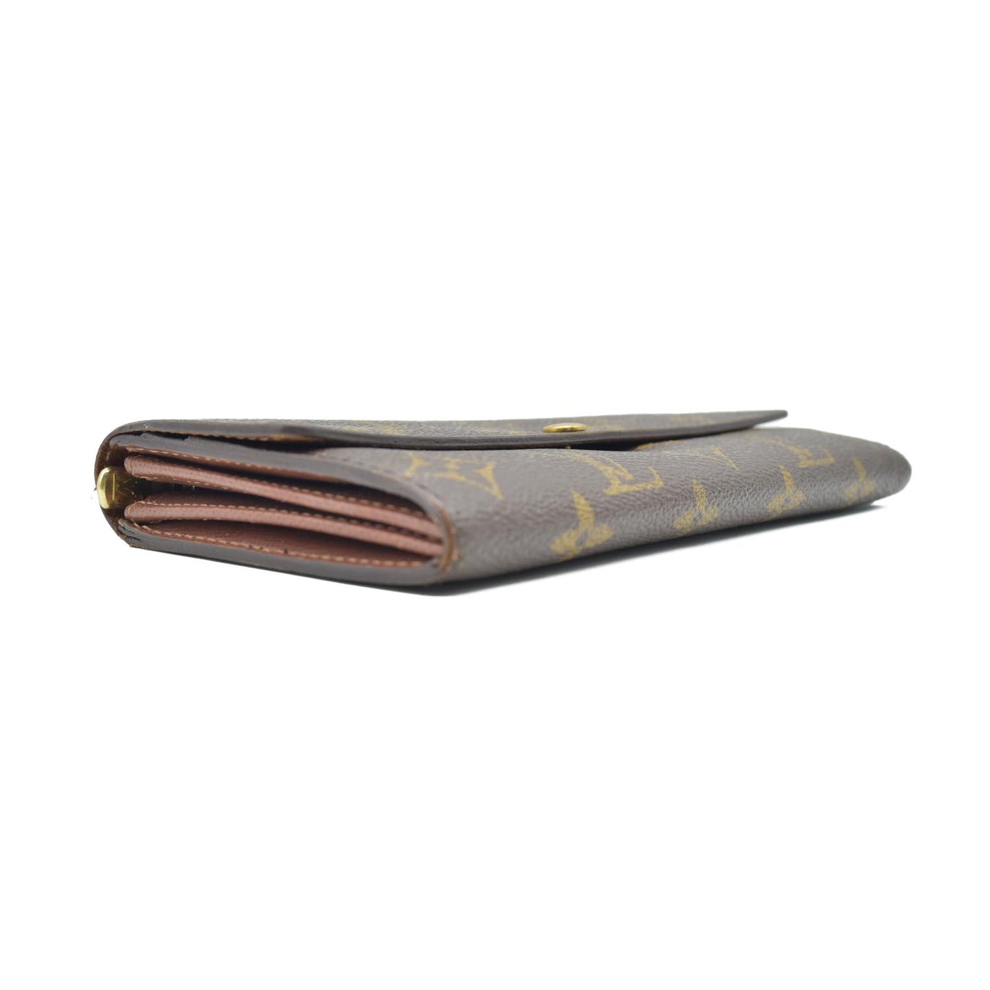 $775 Louis Vuitton Monogram Portefeiulle Sarah Long Bifold Wallet Brown CONSIGNMENT