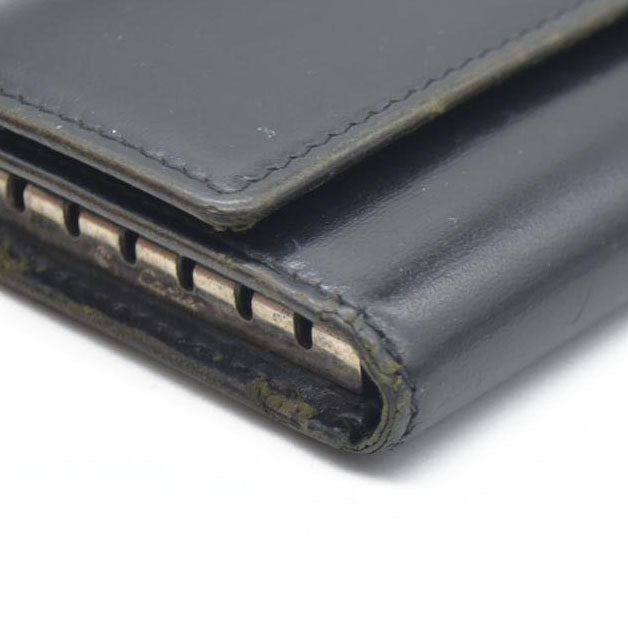 AUCTION $390 Pasha de Cartier Leather 6 Ring Key Case Black