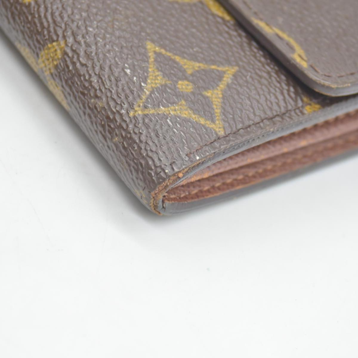 $775 Louis Vuitton Monogram Portefeiulle Sarah Long Bifold Wallet Brown CONSIGNMENT