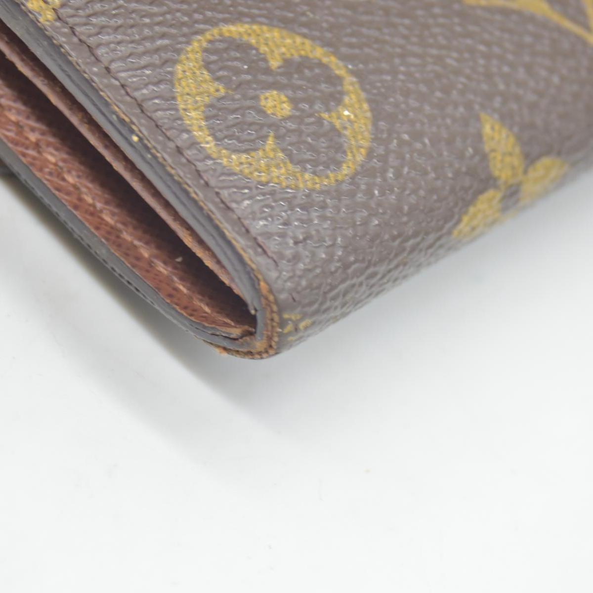 $775 Louis Vuitton Monogram Portefeiulle Sarah Long Bifold Wallet Brown CONSIGNMENT