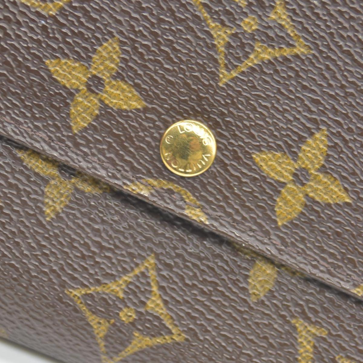 $775 Louis Vuitton Monogram Portefeiulle Sarah Long Bifold Wallet Brown CONSIGNMENT