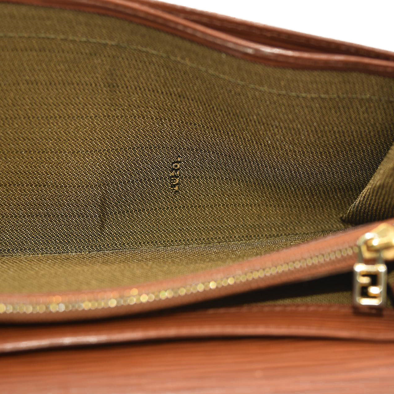 FENDI Vintage Long Wallet Leather Brown