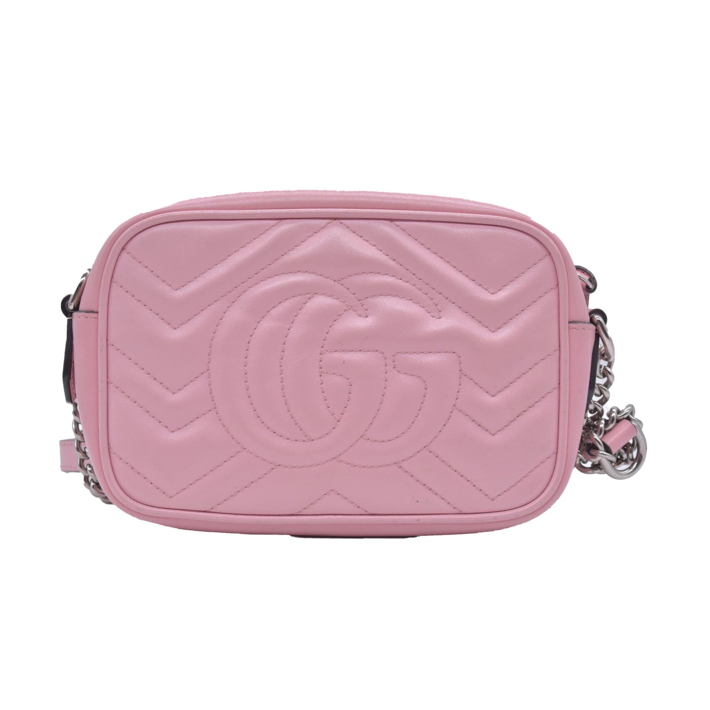 $1800 Gucci Mini Marmont Perfect Pink Camera Bag Crossbody CONSIGNMENT