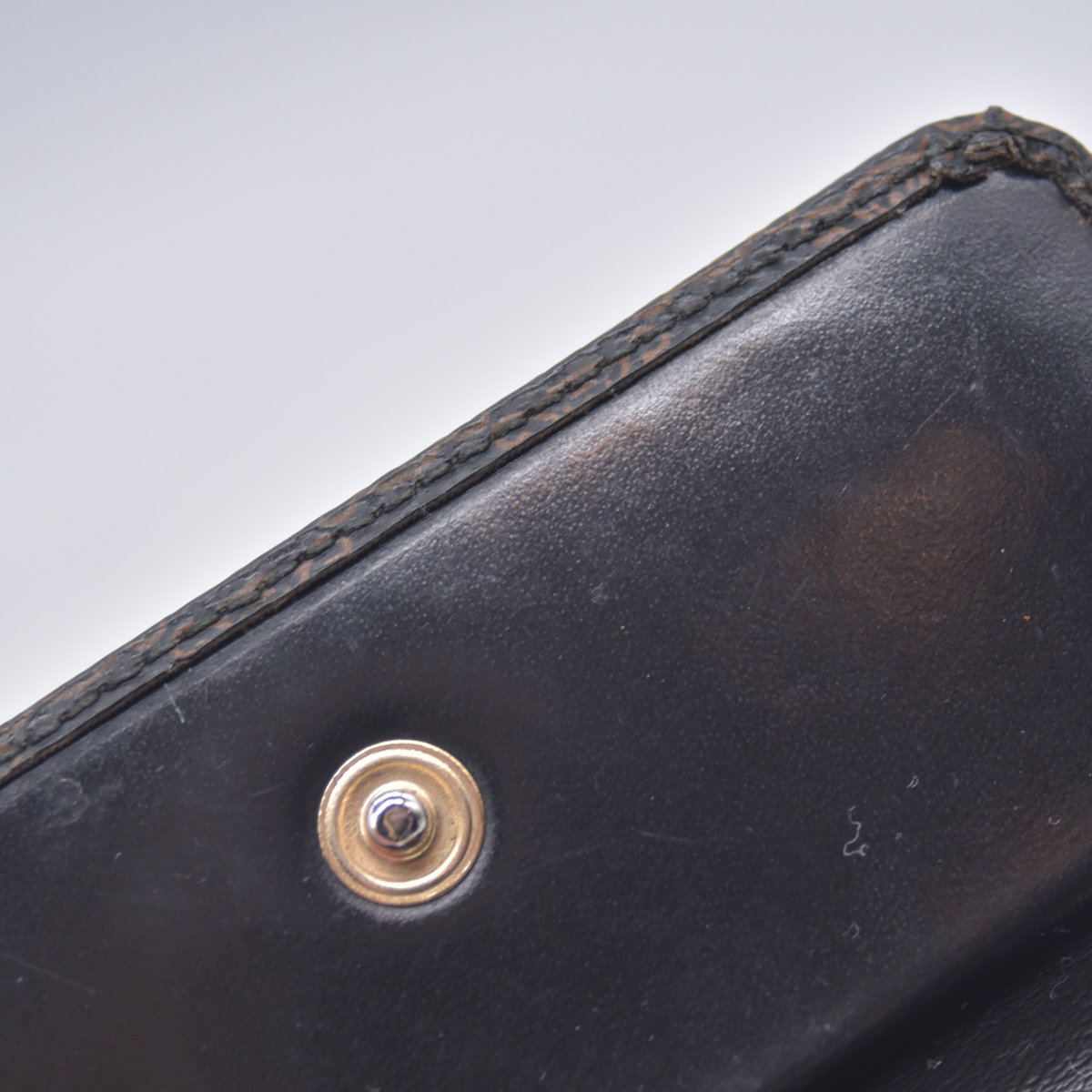 $380 Celine Black and Brown Pattern Key Holder CONSIGNMENT 10021202