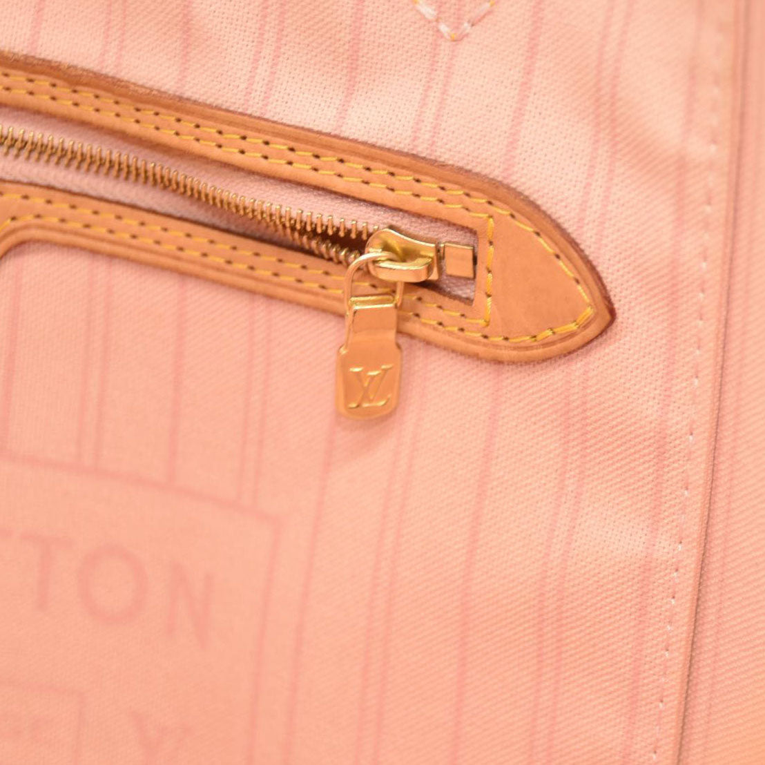 Louis Vuitton  Damier Azur Neo Neverfull MM Rose Ballerine RFID