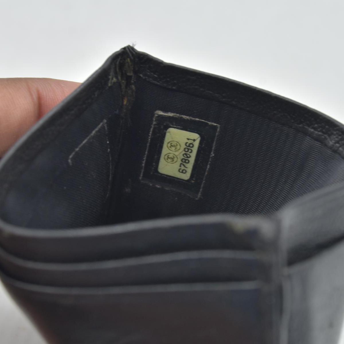 Chanel Goatskin CC Card Holder Black CONSIGNMENT