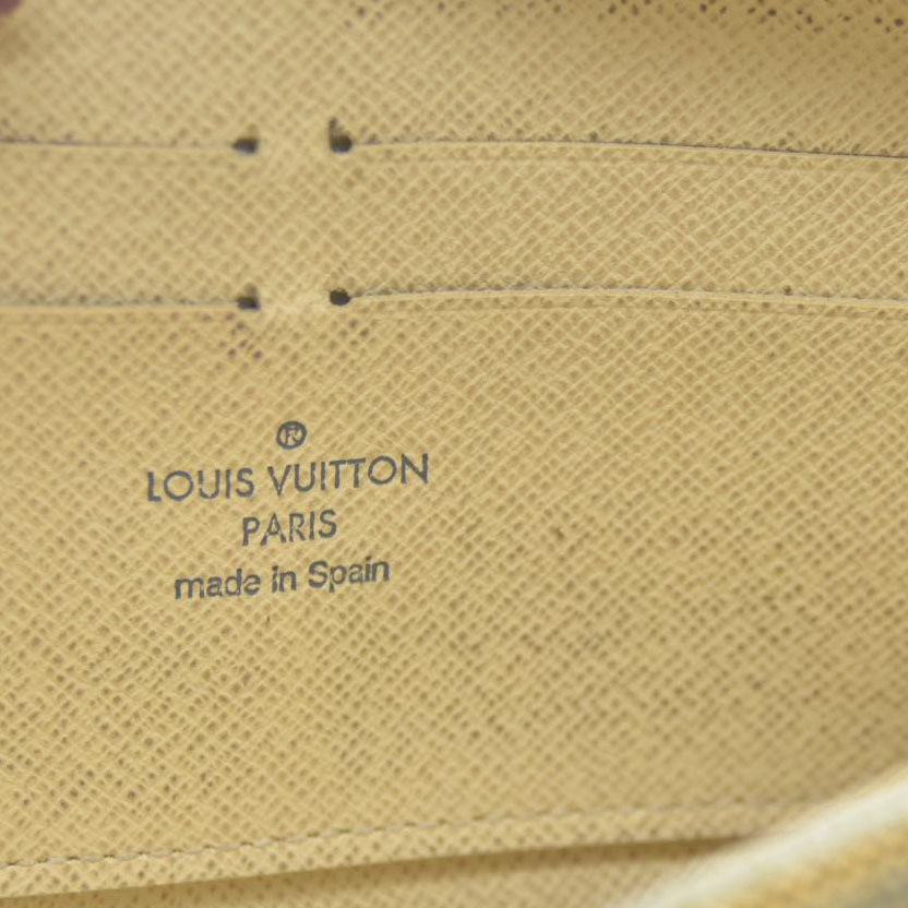 AUCTION $915 Louis Vuitton Damier Azur Zippy Zip Around Long Wallet Purse White CA1172