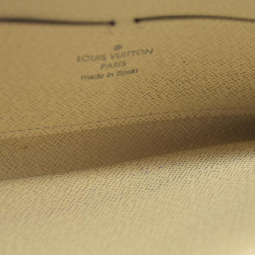 AUCTION $915 Louis Vuitton Damier Azur Zippy Zip Around Long Wallet Purse White CA1172