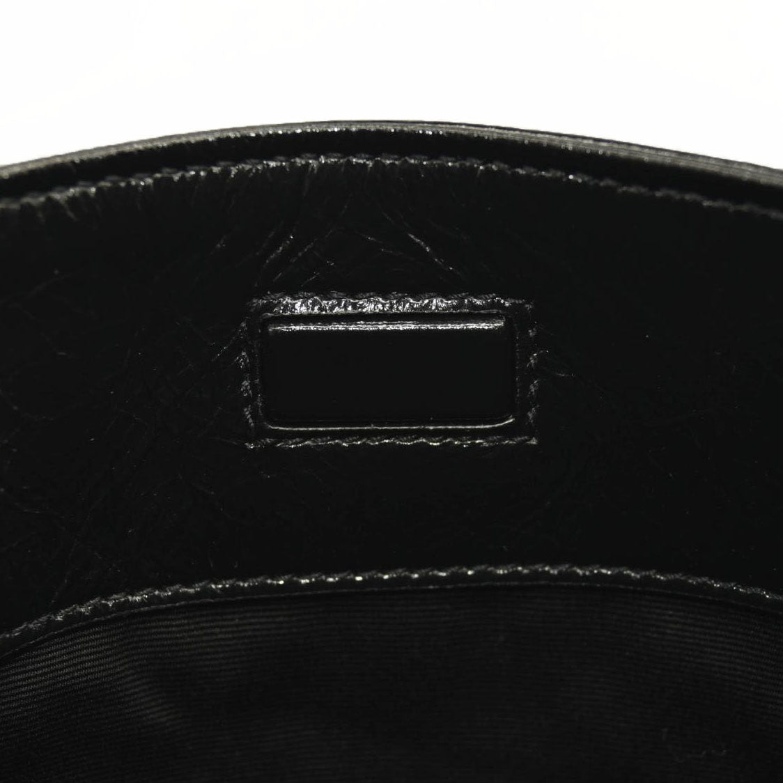 SAINT LAURENT Crinkled Calfskin Matelasse Monogram Medium Niki Shopper Tote Black