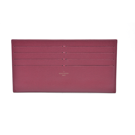 AUCTION Louis Vuitton  Calfskin Pochette Felicie Card Holder Insert Fuchsia