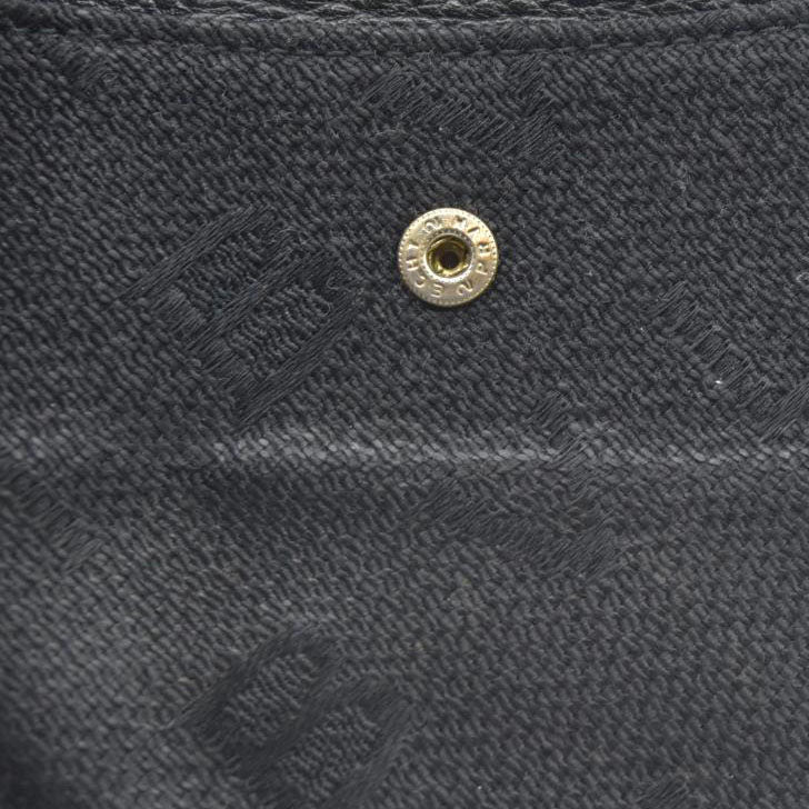 AUCTION $590 BVLGARI Logo Mania Canvas Leather Bifold Wallet Black