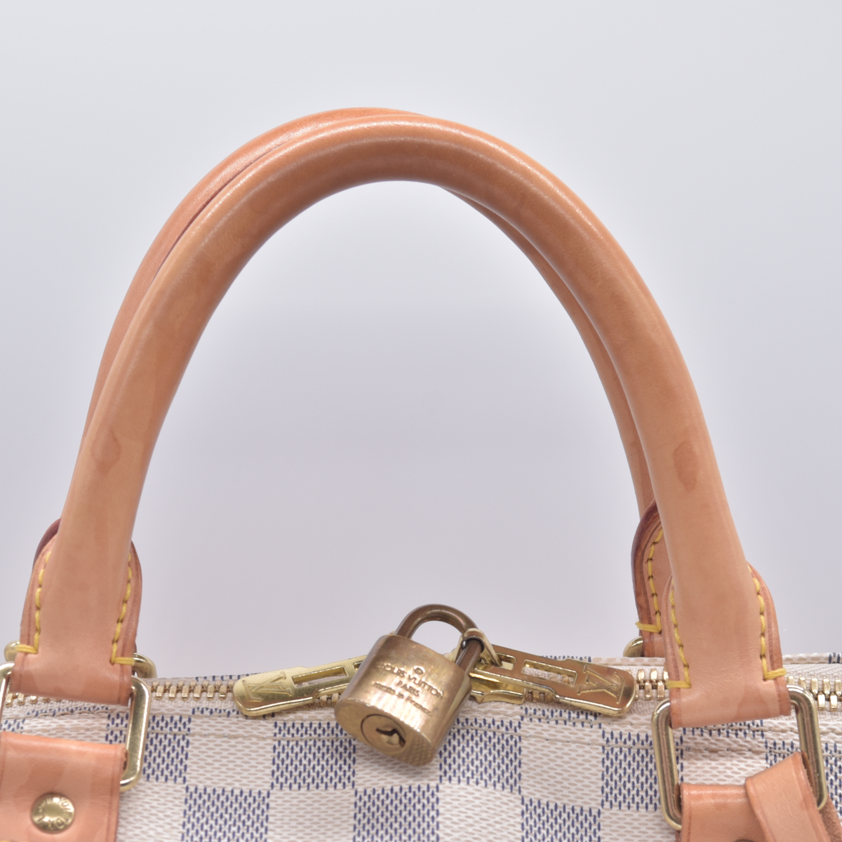 $1440 Louis Vuitton 2008 Damier Azur Keepall 50 MB2078 10021299