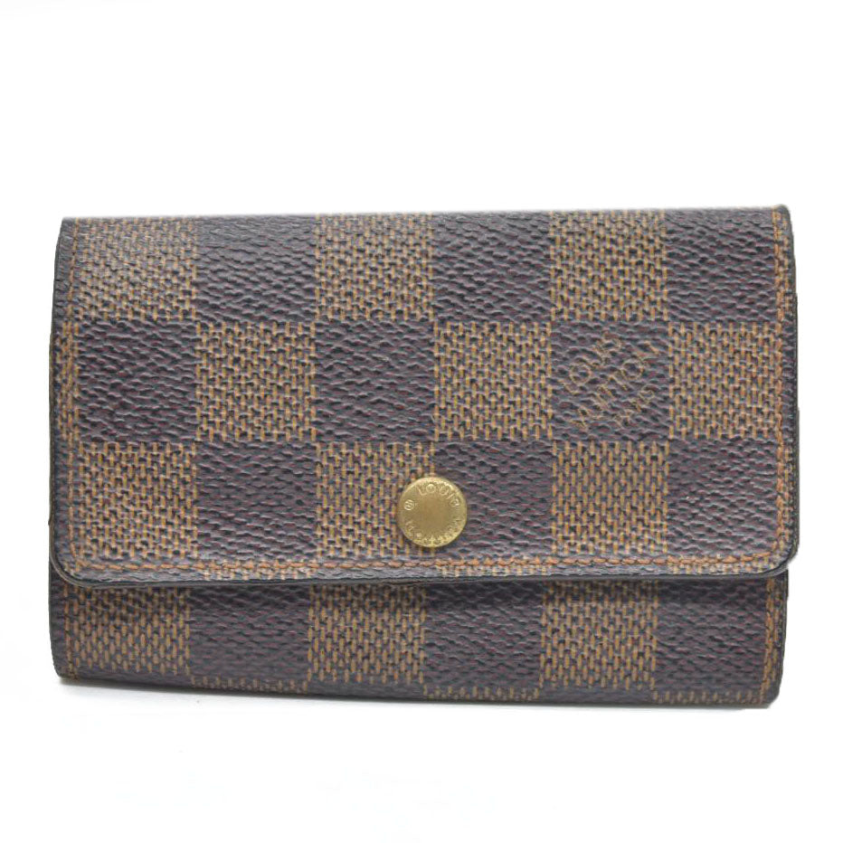 AUCTION $345 Louis Vuitton Damier Multicles 6 Ring Key Case Brown CT1011