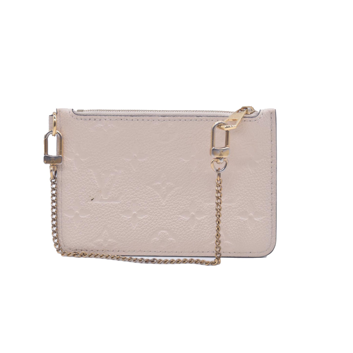 $650 Louis Vuitton Key Pouch S Empreinte Cream CONSIGNMENT