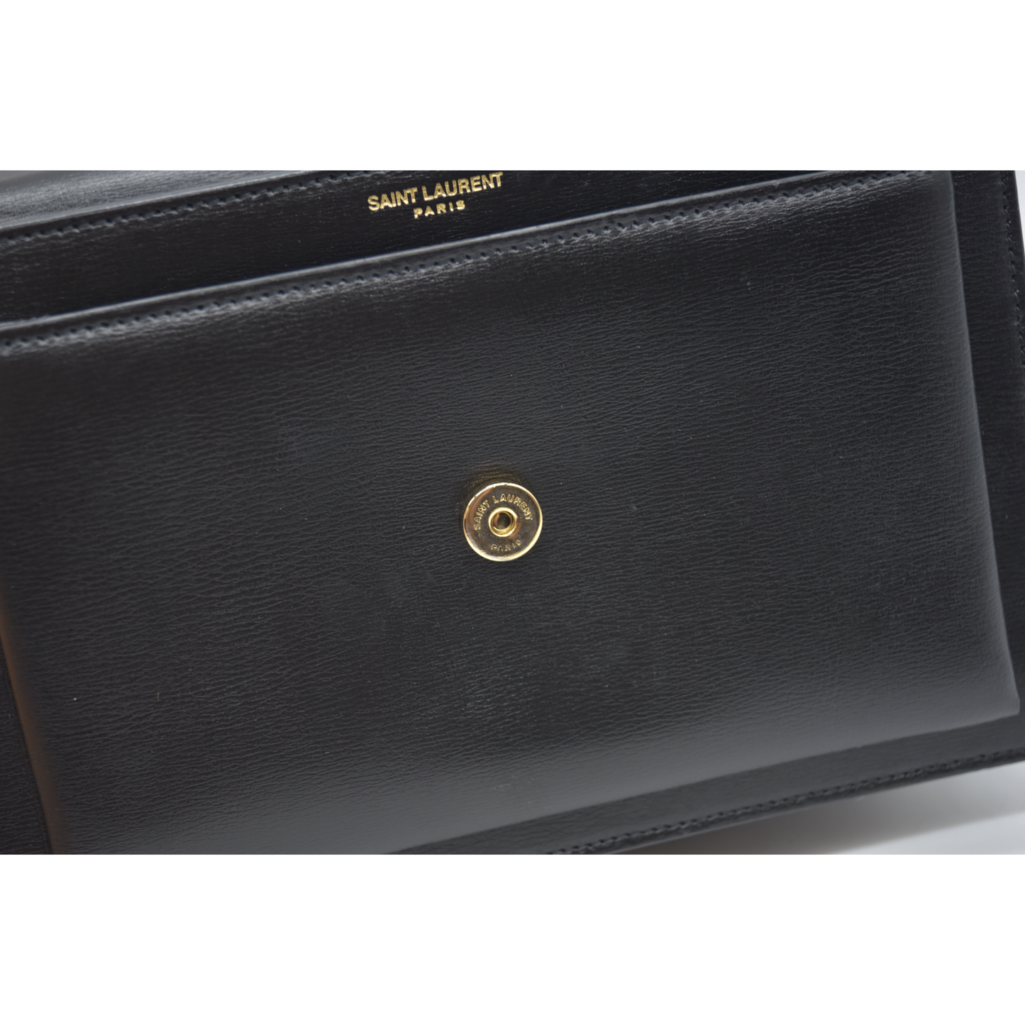 $2800 Saint Laurent Suede Calfskin Medium Monogram Sunset Black Gold YSL