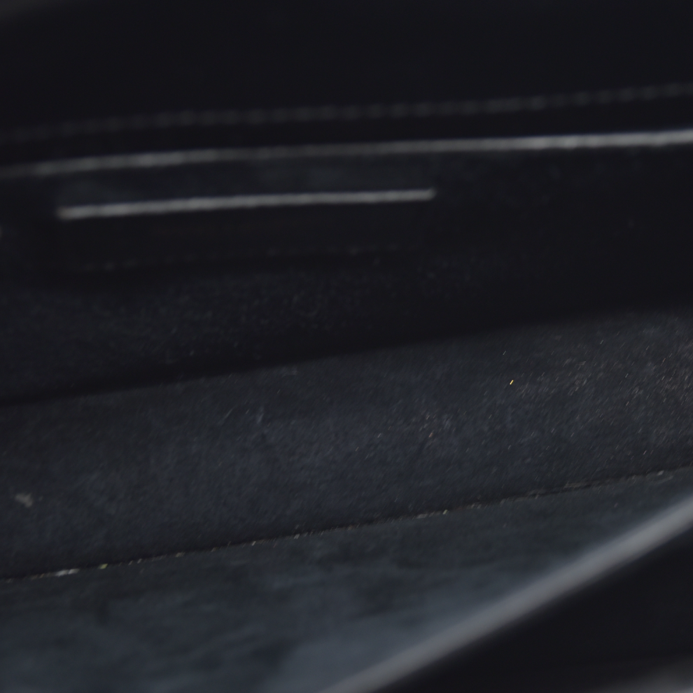 $2800 Saint Laurent Suede Calfskin Medium Monogram Sunset Black Gold YSL