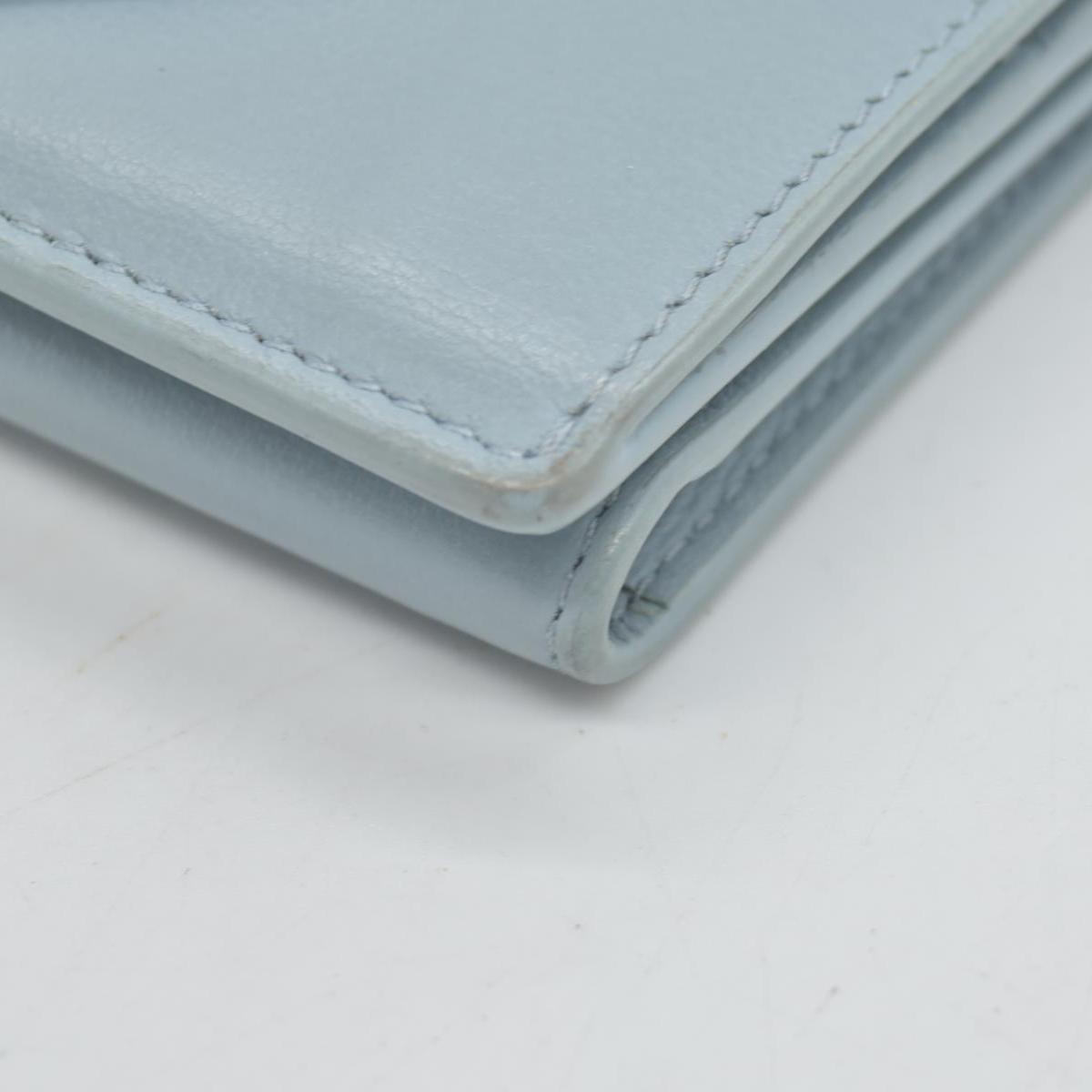 Balenciaga Leather Compact Wallet Blue CONSIGNMENT