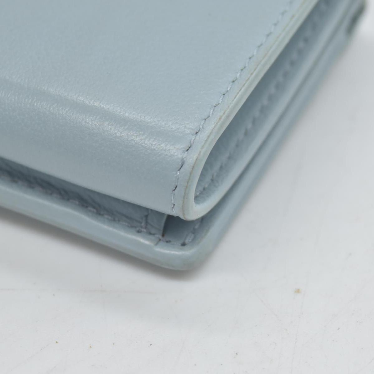 Balenciaga Leather Compact Wallet Blue CONSIGNMENT