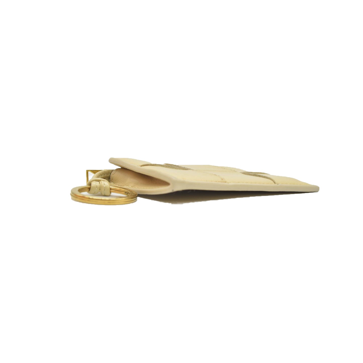 $650 Bottega Veneta Cassette Key Pouch Beige CONSIGNMENT