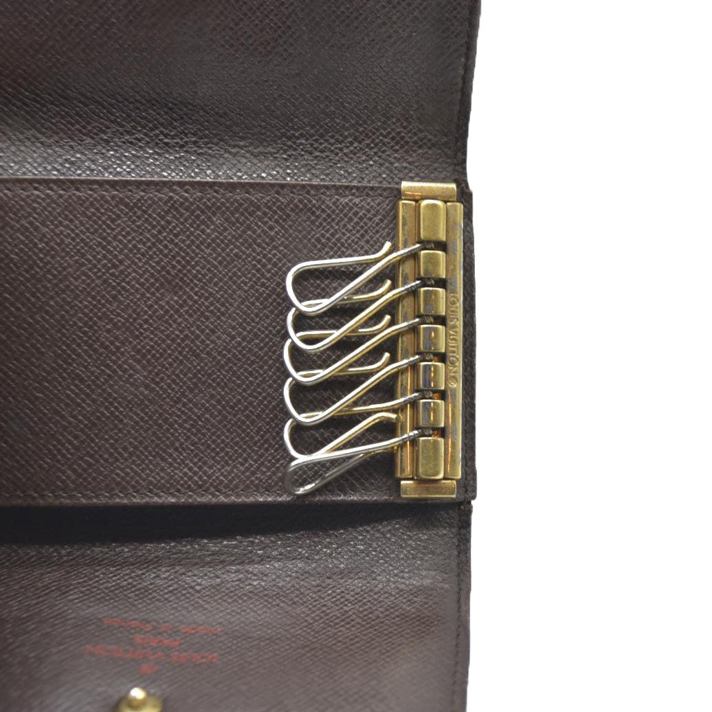 AUCTION $345 Louis Vuitton Damier Multicles 6 Ring Key Case Brown CT1011