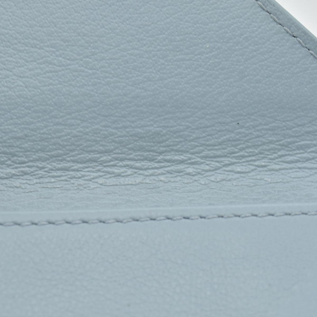 Balenciaga Leather Compact Wallet Blue CONSIGNMENT