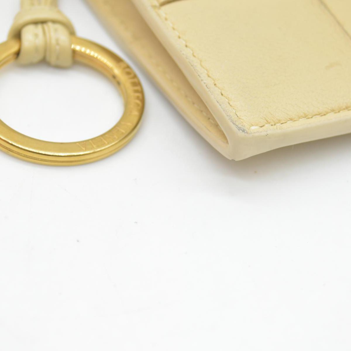 $650 Bottega Veneta Cassette Key Pouch Beige CONSIGNMENT