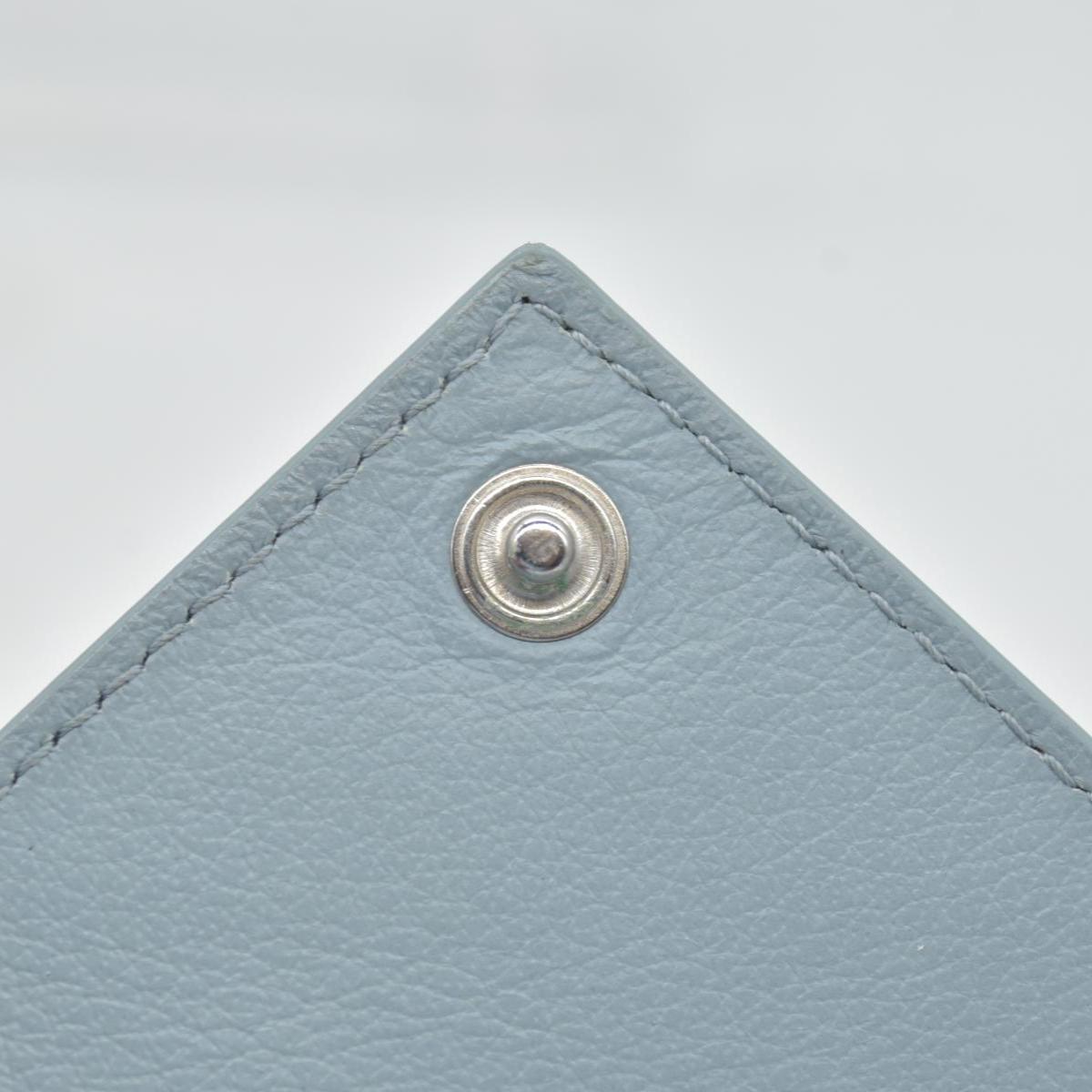 Balenciaga Leather Compact Wallet Blue CONSIGNMENT