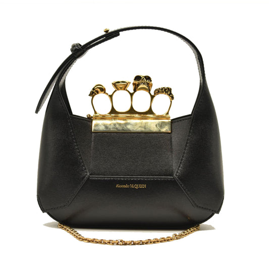 Alexander McQueen Black Jewel Hobo Mini Bag