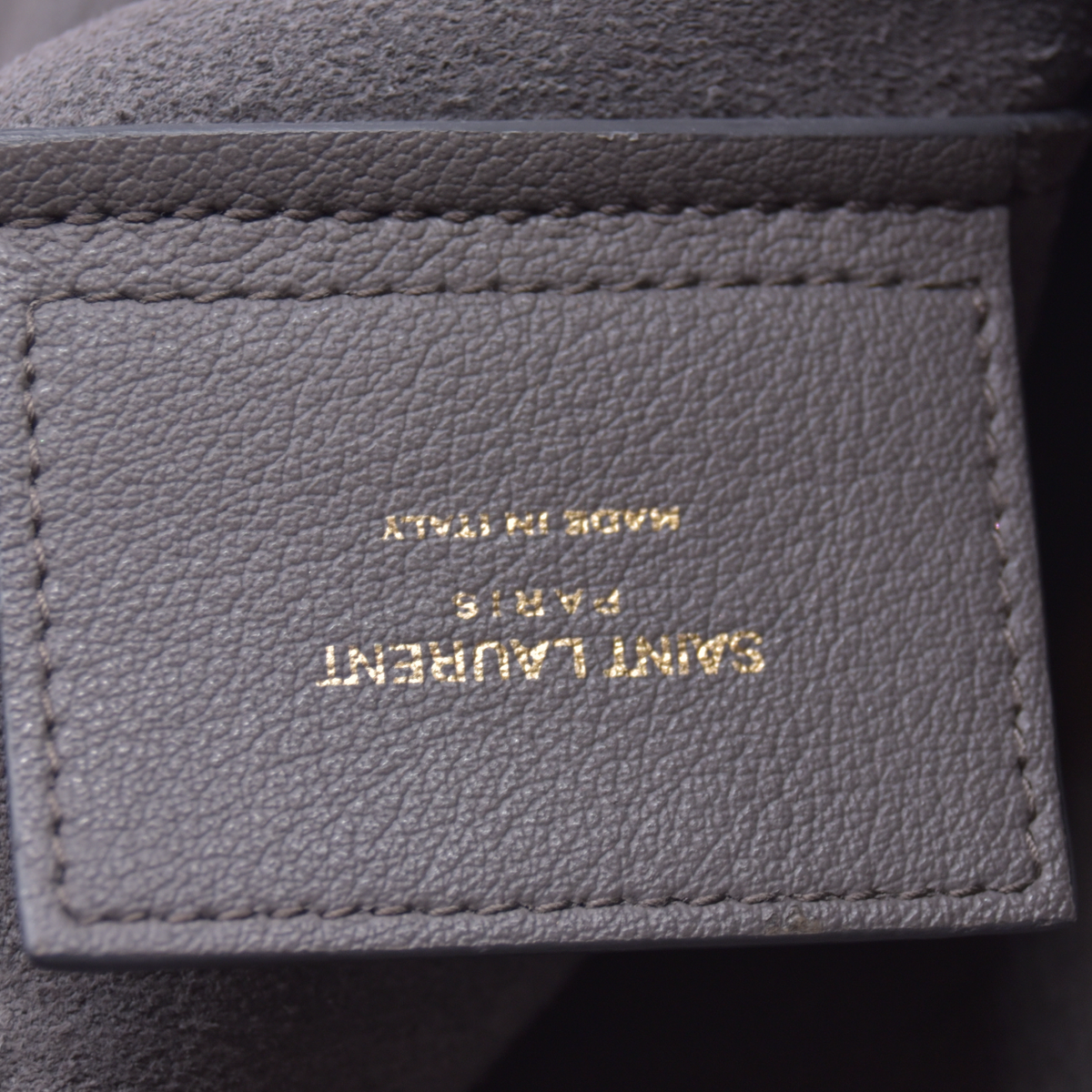 $1650 2018 SAINT LAURENT Calfskin Shopping East West YSL Tote Grey