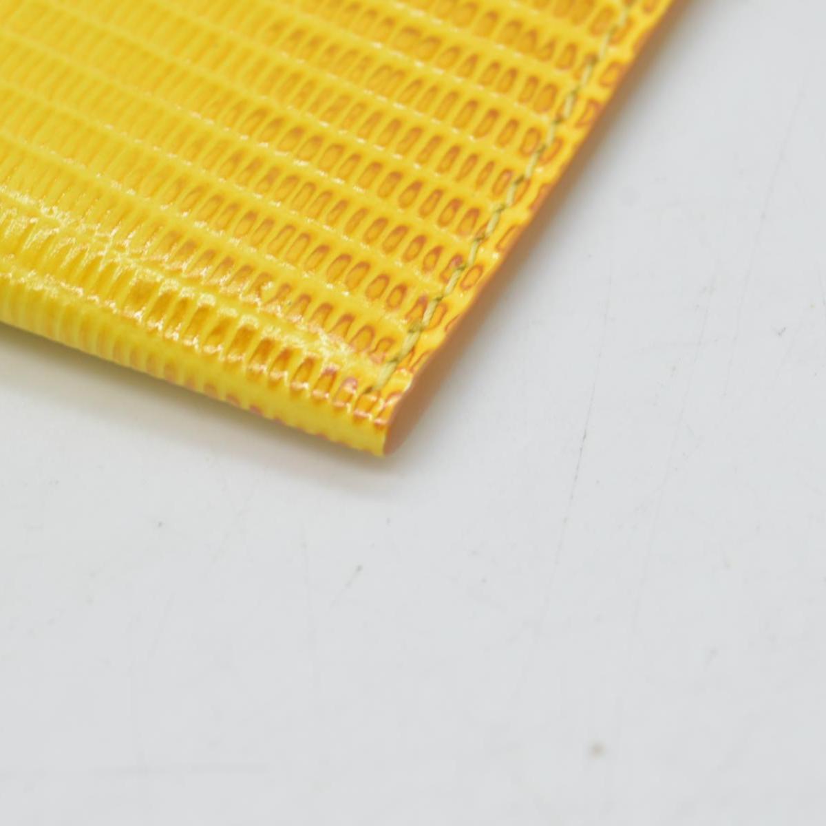 Burberry embossed leather tb card case Yellow CONSIGNMENT