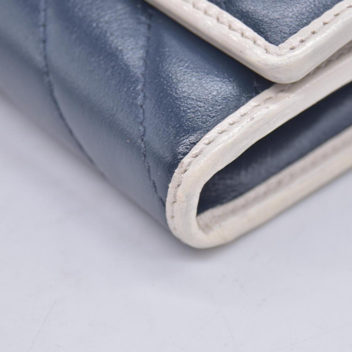 $795 Gucci Vintage Effect Calfskin matelasse Diagonal Torchon GG Marmont Continental Clutch Wallet Blue Agata Mystic White CONSIGNMENT