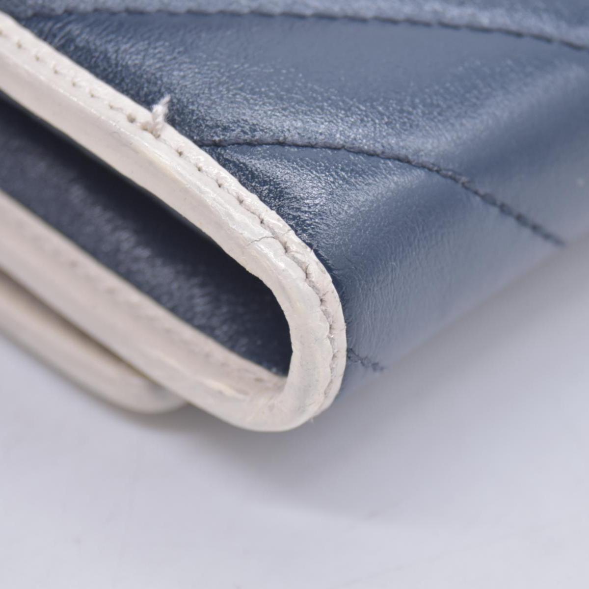$795 Gucci Vintage Effect Calfskin matelasse Diagonal Torchon GG Marmont Continental Clutch Wallet Blue Agata Mystic White CONSIGNMENT