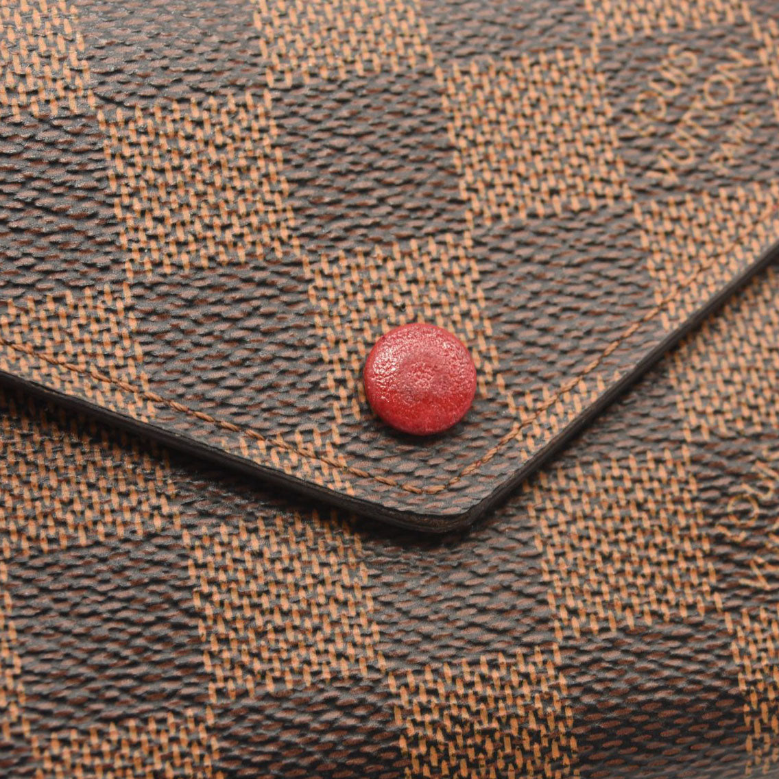 LOUIS VUITTON Damier Ebene Victorine Wallet Red