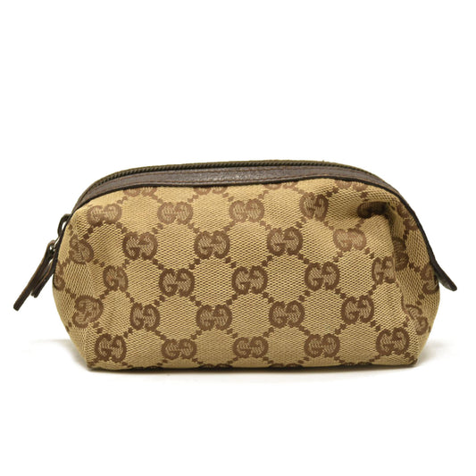 GUCCI GG Cosmetic Pouch Dark Brown