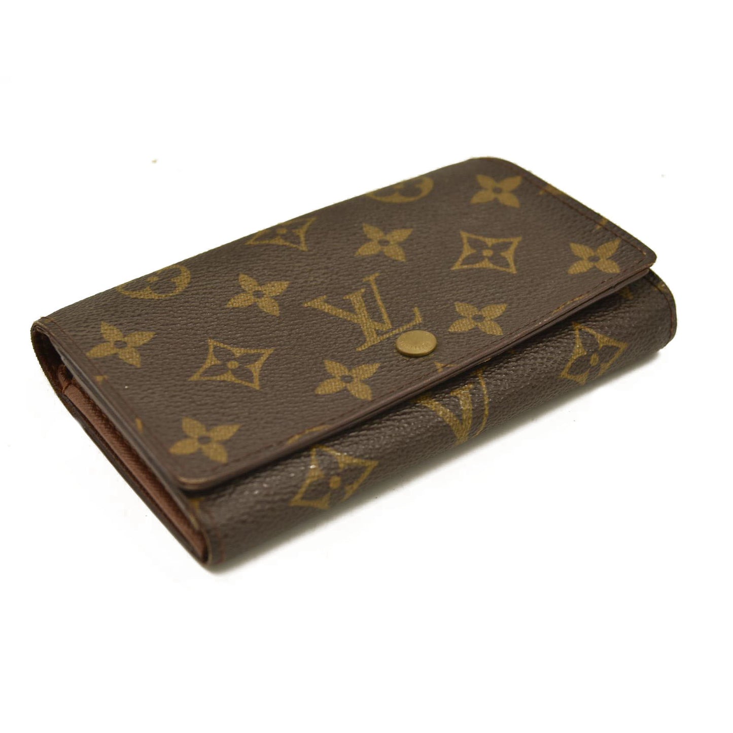 Louis Vuitton  Monogram Porte-Monnaie Billets Tresor Wallet CA0958