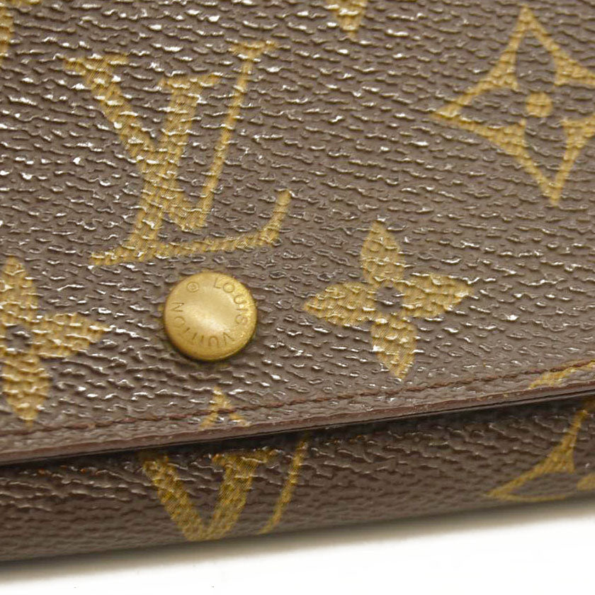 Louis Vuitton  Monogram Porte-Monnaie Billets Tresor Wallet CA0958