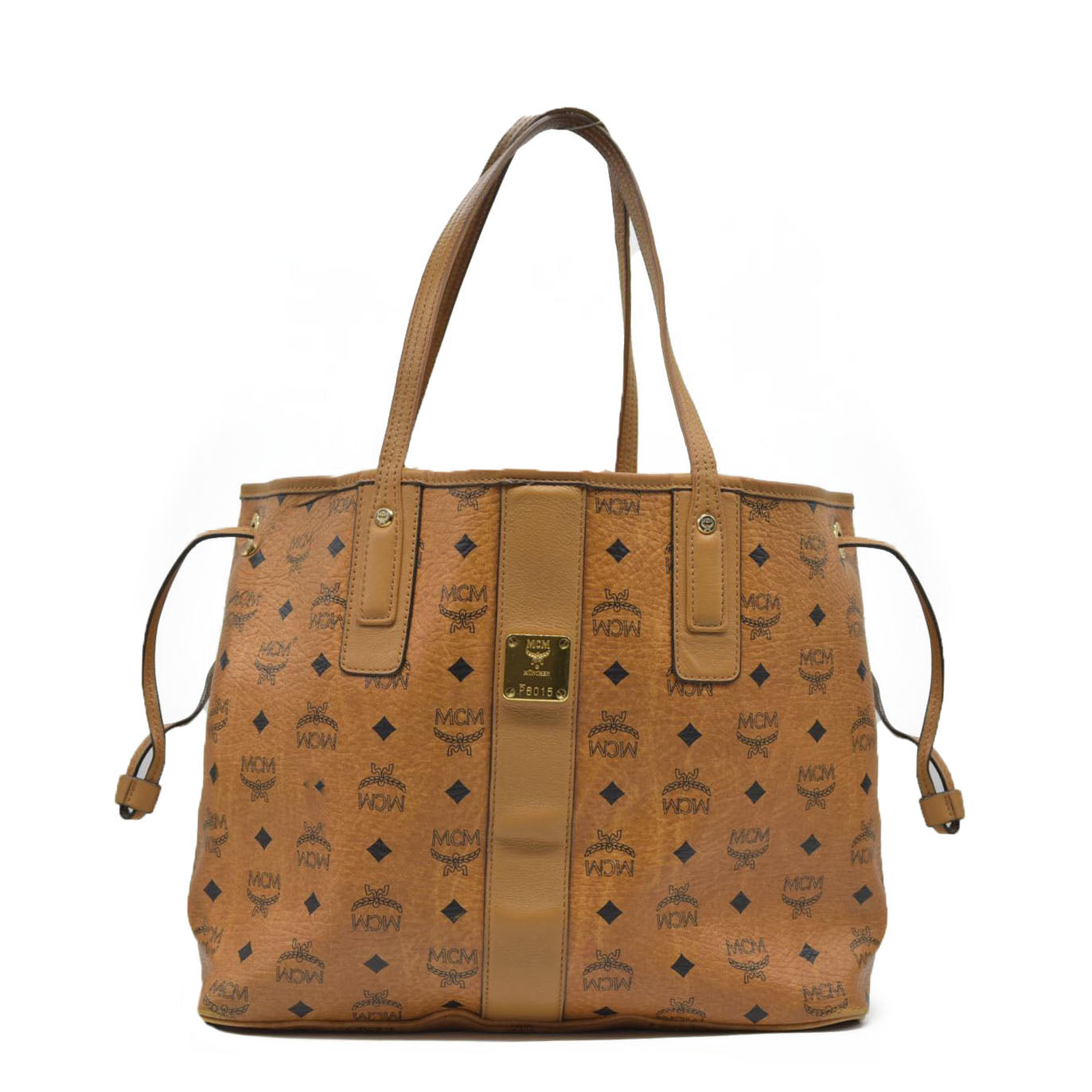 $770 MCM Tote Brown Cognac Liz Reversible Tote