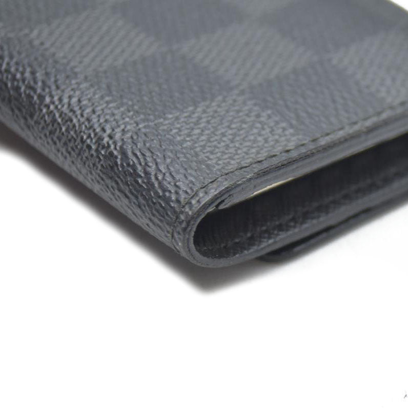 AUCTION $345 Louis Vuitton Damier Graphite Multicles 6 Ring Key Case Black CT3009