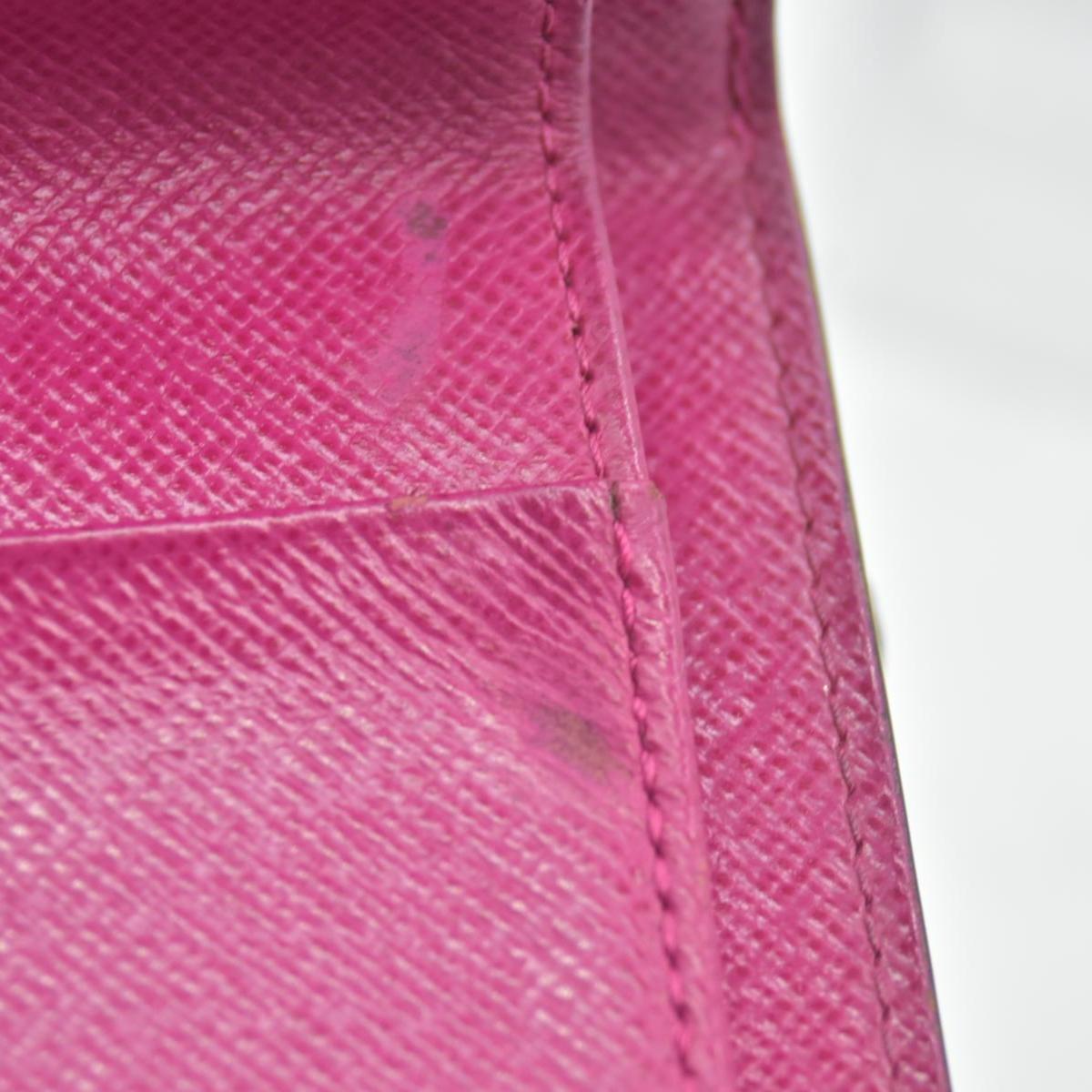 $640 2006 Louis Vuitton Monogram Perforated Compact Zipped Wallet Fuchsia CONSIGNMENT