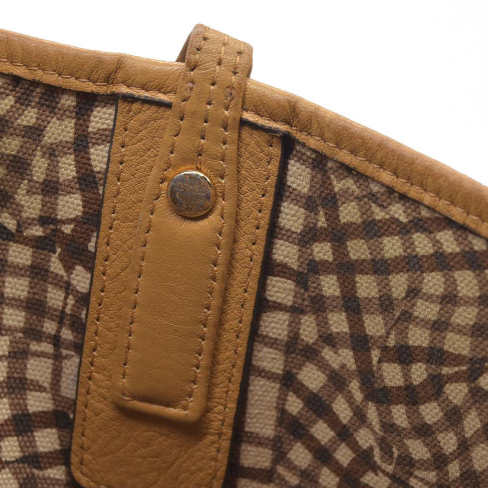 $770 MCM Tote Brown Cognac Liz Reversible Tote