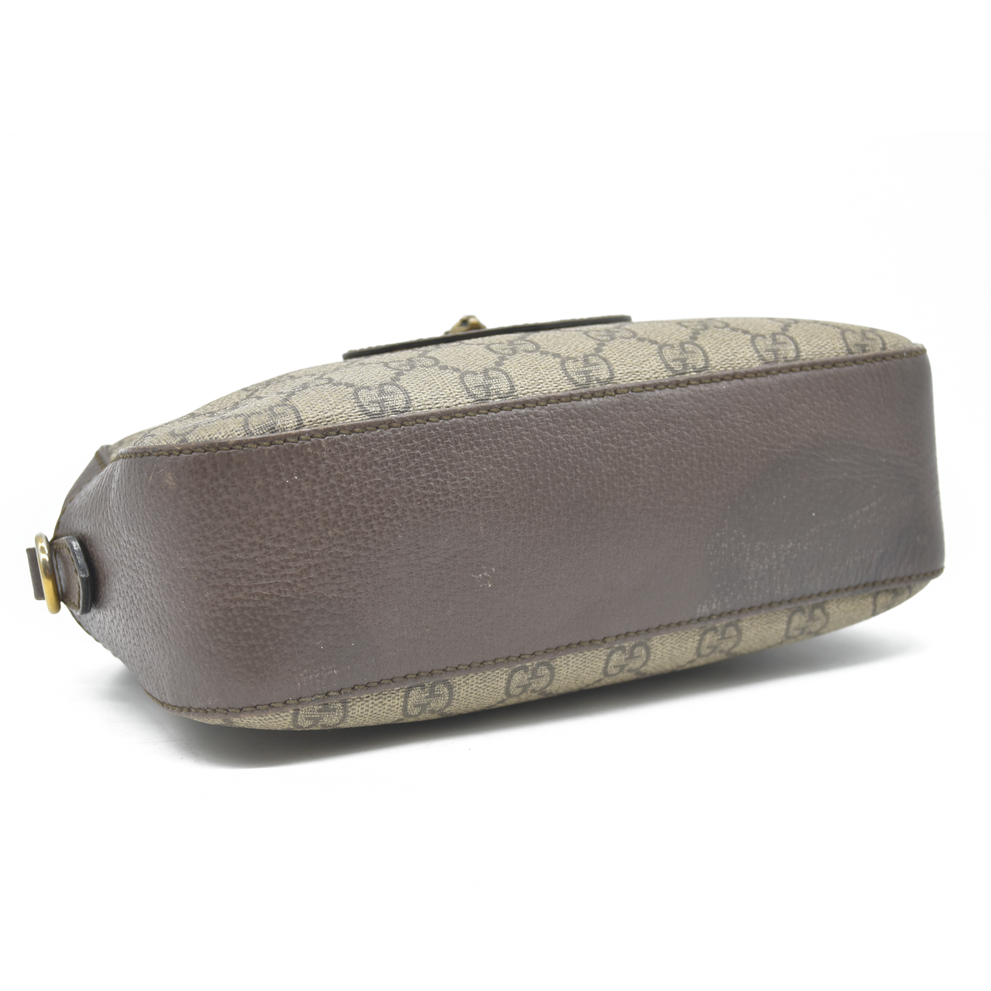 $1890 Gucci  GG Supreme Monogram Web Neo Vintage Shoulder Bag Beige New Acero Crop