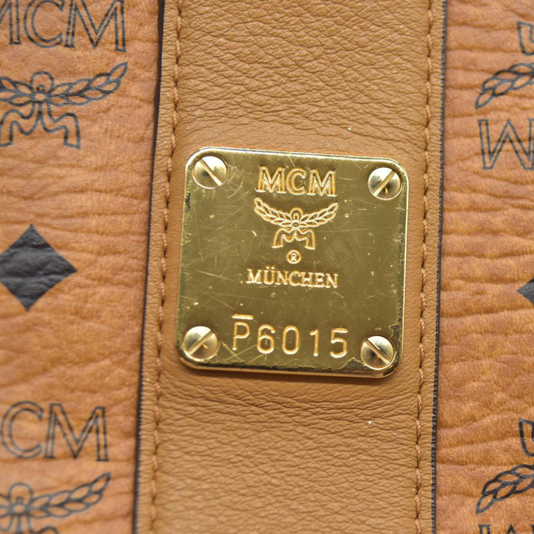 $770 MCM Tote Brown Cognac Liz Reversible Tote