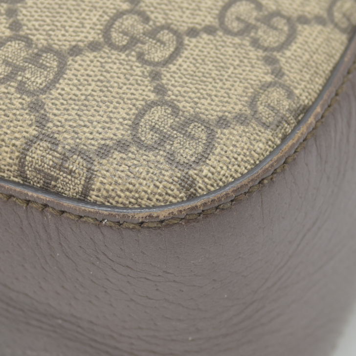$1890 Gucci  GG Supreme Monogram Web Neo Vintage Shoulder Bag Beige New Acero Crop