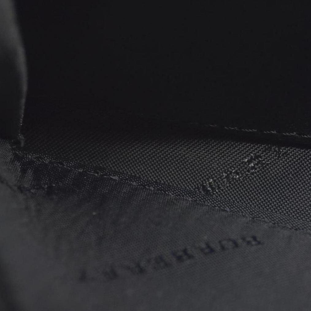 $620 Burberry Grainy Calfskin Patent Black Leather Porter Continental Wallet Black CONSIGNMENT