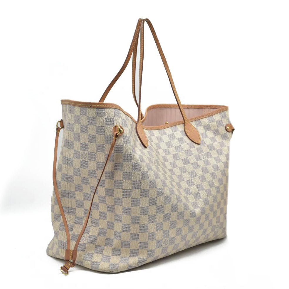 $2200 Louis Vuttion Damier Azur Neverfull GM SD4169 Rose Ballerine
