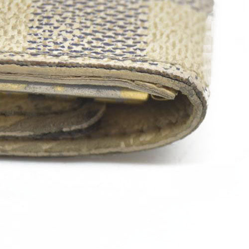 AUCTION $345 Louis Vuitton Damier Azur Multicles 6 Ring Key Case White CT3028