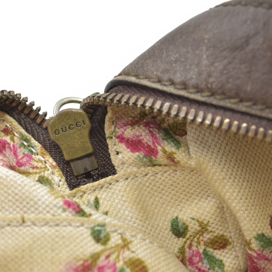 $1890 Gucci  GG Supreme Monogram Web Neo Vintage Shoulder Bag Beige New Acero Crop
