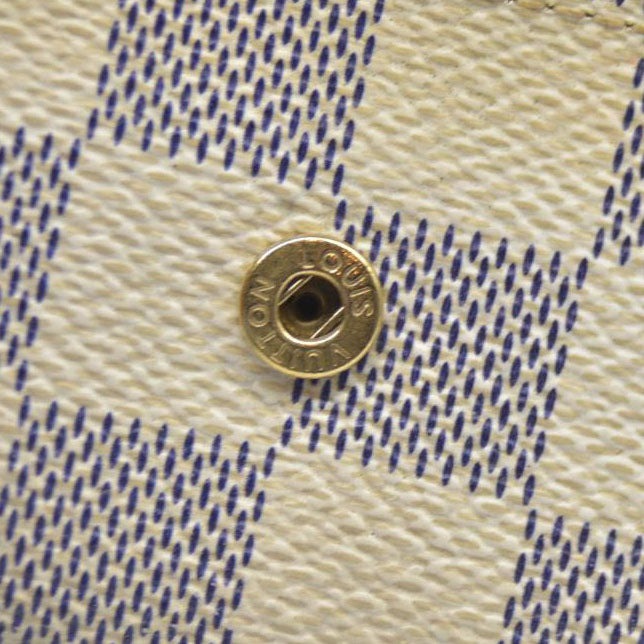 AUCTION $345 Louis Vuitton Damier Azur Multicles 6 Ring Key Case White CT3028