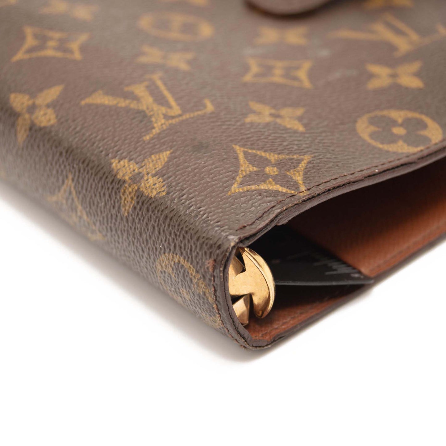 USED Louis Vuitton Medium Ring Agenda Cover Monogram MM