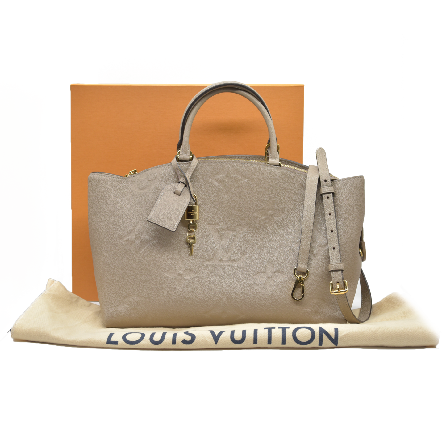 $3800 Louis Vuitton Empreinte Monogram Giant Grand Palais Tourterelle